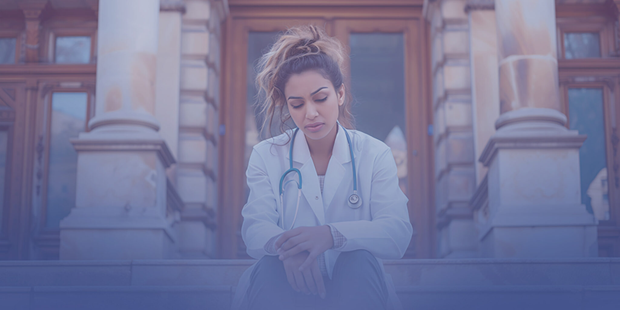 Photo of a disappointed doctor, because she did not match for residency